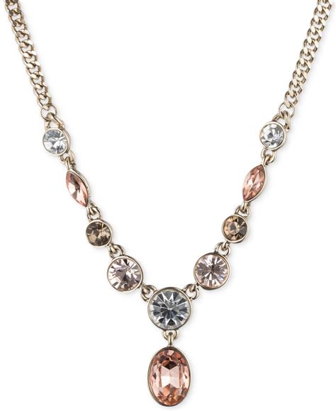 givenchy gold necklace choker rose colored stones|givenchy pink necklace.